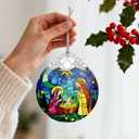 2 x Christmas Ornament, Christmas Tree Decor, Christian Ornament, Nativity Scene, Religious Home Decor, Christian Gifts, Religious Gifts, Gift Exchange, Gift Idea - Pattern C