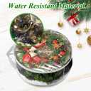 YAYODS 6 Pack Wreath Storage Container 30 Inch Wreath Storage Bag Heavy Duty Christmas Wreath Boxes with Clear Window for Xmas Holiday Seasonal Wreath Garland (White)