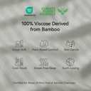 Cooling Duvet Cover Set Full/Queen for Hot Sleepers | 100% Viscose Derived from Bamboo | Silky Soft & Breathable | 3 Piece with Zipper & 6 Loops (Jacquard Fog)