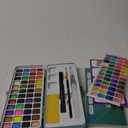 ARTISTRO Watercolor Paint Set, Vivid Colors in Portable Box, Palette set, Including Metallic and Fluorescent Colors. Perfect Travel Watercolor Set for Artists, Amateur Hobbyists and Painting