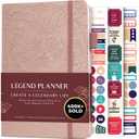 Legend Planner  Weekly & Monthly Life Planner to Hit Your Goals & Live Happier. Organizer Notebook & Productivity Journal. A5 (Rose Gold Gold) (A5 (5.5'' x 8.3''))