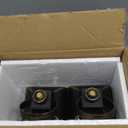 Vintage Lantern Decorative LED Flickering Flameless Candle with Timer, Battery Powered LED Decorative Hanging Golden Brushed Black Lanterns for Indoor Outdoor Garden Yard Home Decor(2 Pack)