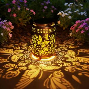 ZKLILI Mothers Day Gifts for Mom,Solar Lanterns Outdoor Butterfly Garden Decor Gifts for Women Mom Grandma Hanging Solar Lights Metal Garden Decoration for Yard, Patio, Backyard, Porch for Gift