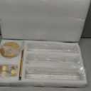 Hewory Gold Hurricane Candle Holders: Brass Candlestick Holders Set of 3 Tall Taper Candle Holders for Candlesticks Candle Sticks Holder Decor for Table Centerpiece Wedding Party Christmas Decorations