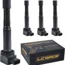 Set of 4 Ignition Coil Pack Fits for L4 2.4 2.0 2002 2003 2004 2005 2006 2007 2008 2009 Honda CRV Accord Civic SI Element S2000 Acura RSX CSX Coil Pack Replaces UF311 UF583 C1382