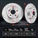 Rear Brake Rotors Compatible with 2007-2017 Jeep Wrangler