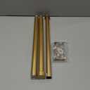 Warm Gold Curtain Rods for Windows 66 to 120 Inches Adjustable Length Heavy Duty 1" Diameter Brass Window Curtain Rod with Solid Metal Finials for Outdoor Farmhouse Bedroom Kitchen Living Room