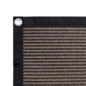 Shatex 90% Sun Shades for Patios Shade Fabric Sun Shade Cloth Taped Edge with Grommets Sun-Block Mesh Shade for Pergola Cover Canopy Mocha, 3x6