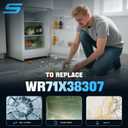 WR71X30144 Door Shelf Bin For Ge Refrigerator GFE26JEMPFDS,GNE27JSMAFSS,GFE26JEMAFDS,GNE27JYMKFFS Etc,Replace OE#WR71X38307,WR71X30144,4975750,AP7186356,PS16729788,EAP16729788