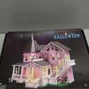 Pink Palace Apartment Building Set with Lights, 1349PCS Halloween Haunted House Blocks Compatible with Lego, Christmas Birthday Gifts for Kids & Collectors Aged 8+