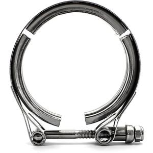 V Band Clamp for Turbo, Automotive Stainless Steel Turbo Clamp with Male Female Flange (3.5")