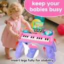 Baby DJ Table for Toddlers 1-3 with Music & Light, Musical Baby Piano Toys 6-9-12-18 Months Toddler Activity Table Music Instruments Learning Toys for 1 Year Old Girl Valentine Birthday Gifts Age 0-2