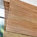 CHICOLOGY Bamboo Roman Shade, Cordless Light Filtering Woven Wood Window Treatment for Living Room, Dining Room, Kitchen & Office, Natural Bamboo Blinds for Boho Coastal Decor, Acorn, 29"W x 64"H