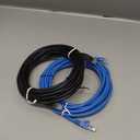 GEARit Cat 6 Ethernet Cable CCA - (15ft, 2-Pack) LAN Network Cord, UTP, Internet, Network Cable Cat 6 Patch Cable - Black & Blue, 15 Feet