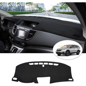 Cartist Flannel Dashboard Cover for Honda CR-V 2012-2016 CRV Dash Cover Nonslip Dashboard Mat Protector Sunshade No Glare