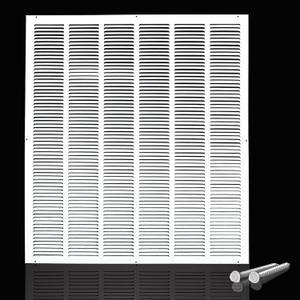 Engera Return Air Grille - Sidewall and Ceiling - HVAC Vent Duct Cover Diffuser - White 30" x 34" [Outer Dims: 31.75w X 35.75"h]
