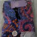 Gracyoga Women's Comfy Pajama Pants Wide Leg Lounge Palazzo Yoga Pants Stretch Casual Floral Print Fold Waist Pants, L, Purple Paisley