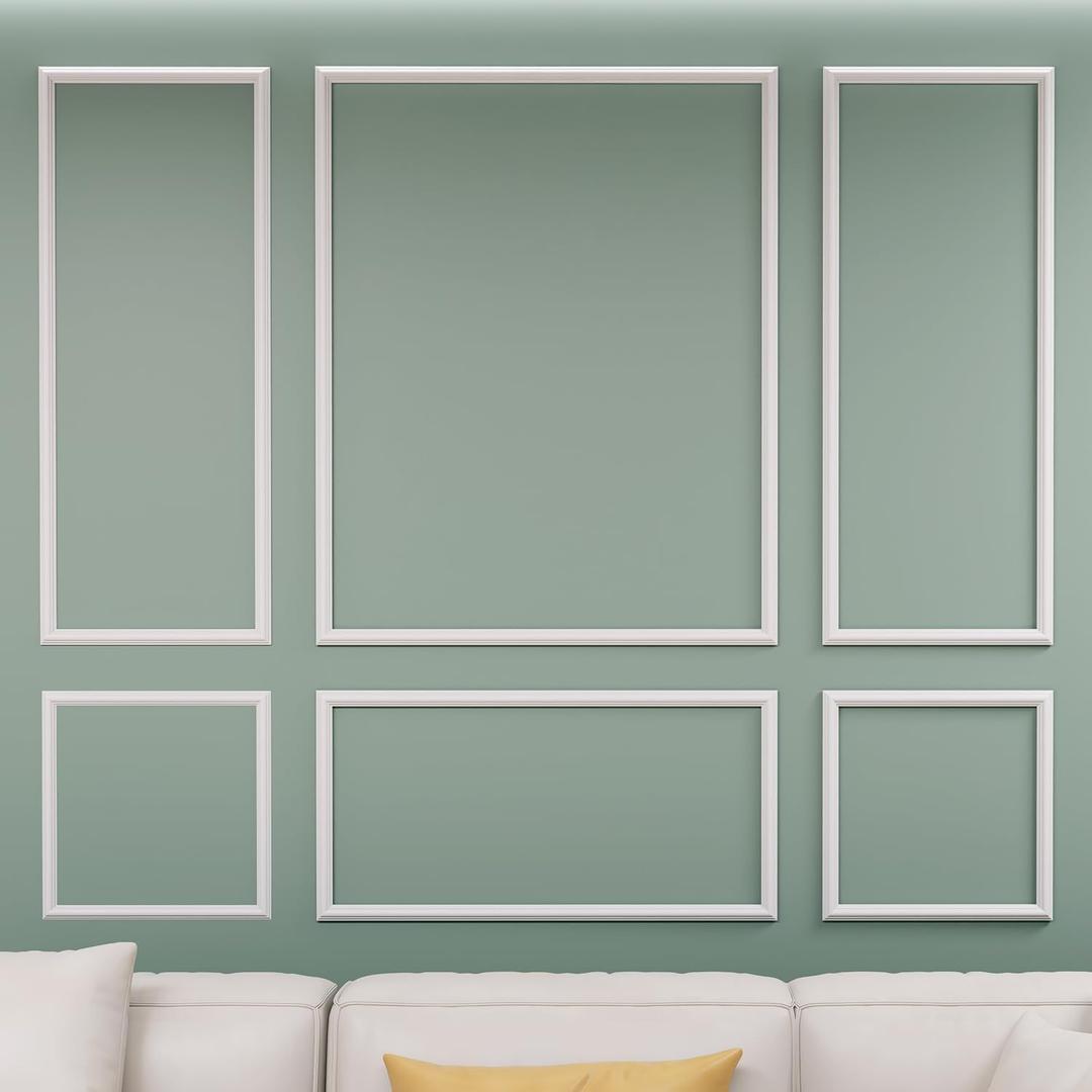 Wainscoting Molding Kit, 6 Frames, 50 x 40 and 50 x 20 Inch