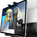 Charchendo for Tesla Model Y Model 3 Headrest Tablet Mount with Metal Ball Head Fits 4-13'' Devices, Car Back Seat iPad Holder Kids Adjustable Travel for iPad 12.9, Tablet, Phone, Switch, Fire HD 10