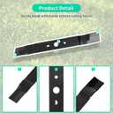 2501302 Lawn Mower Blade for 19 Inch Mower Deck Compatible with Greenworks 25223 25272 25292 2500502, 1 Pack