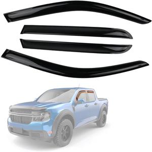 Tape-On Window Visors Rain Guards FIT 20222023 Ford Maverick  4PCS Vent Deflectors, Acrylic, Smoke Finish, Easy 3M Installation