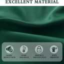 DONREN Short Curtains 38 Inches Long Tier Curtains for Bathroom - Set 2 Panels Light Blocking Room Darkening Camper Curtains for Small Windows Kitchen 34x38 Inch Length Hunter Green