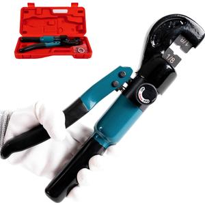 Muzata Upgraded Custom Cable Railing Crimping Tool Hydraulic Crimper Hydraulic Crimping Tool for 1/8" Stainless Steel Cable Railing Kit Wire Rope Swaging Kit CT25