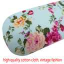 DODOGA 4 Pieces Spectacle Case Portable Hard Shell Eyeglasses Case Flower Fabric Covered Eyeglass Case Spectacles Box Eyewear Protector Box