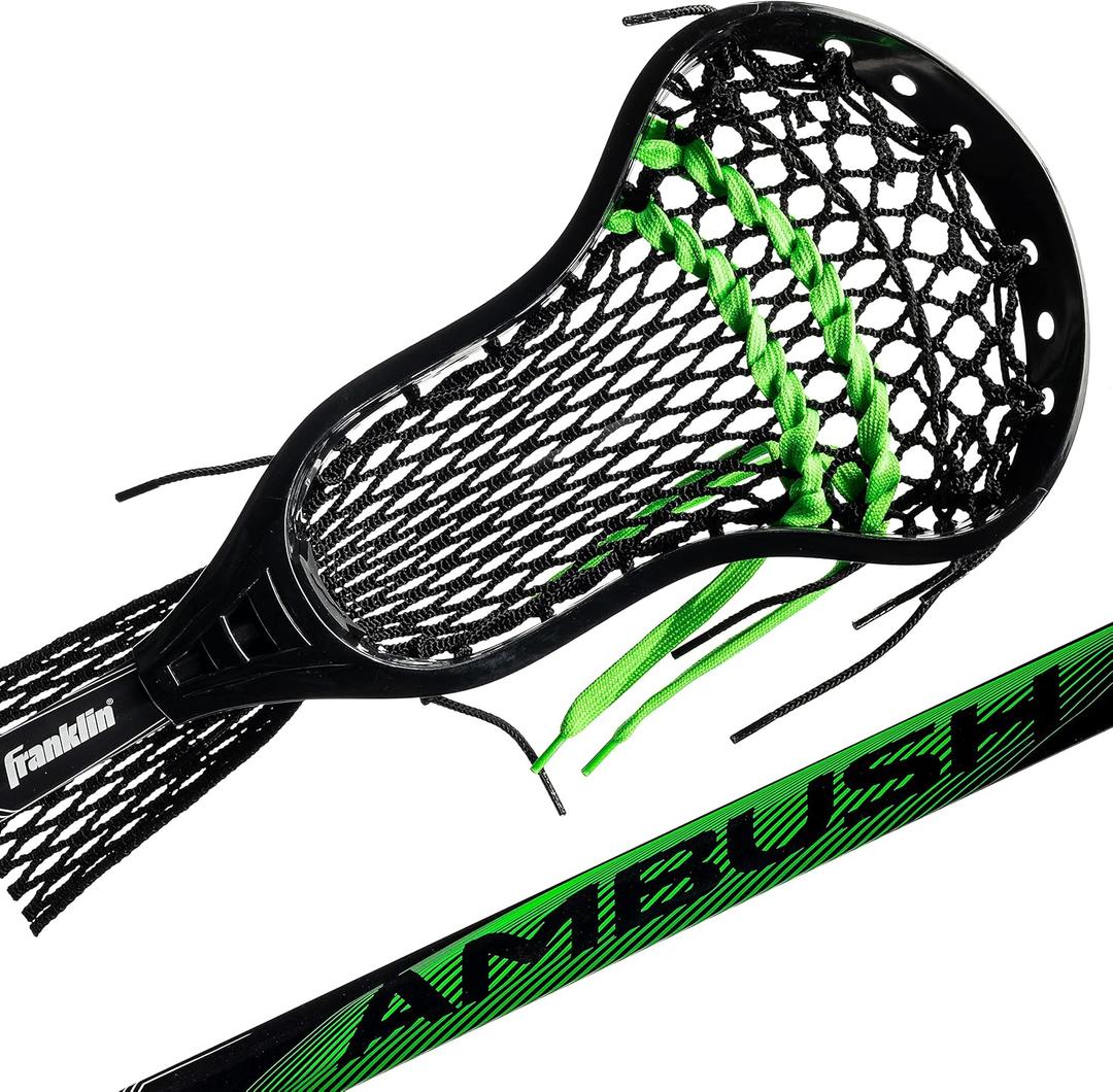 Franklin Sports Ambush Men's + Women's Lacrosse Sticks - Adult + Youth Aluminum Lax Sticks - Boys' + Girls' Game + Training Lacrosse Sticks - Standard + Mini Lax Stick for Kids + Adults, 30"