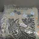 Floral Boho Washable 5x7 Area Rug for Living Room, Green Botanical Rug for Bedroom Dining Room Low Pile Non Slip, No Shed Large Carpet for Home Office Decor