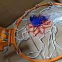 18" Basketball Rim Replacement, Wall Door Mounted Basketball Rim, Double Spring Solid Basketball Rim Replacement with Net Fits In-Ground & Wall-Mounted Basketball Hoops, Indoor/Outdoor