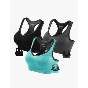 FITTIN Racerback Sports Bras for Women - Padded Seamless Support Bra for Yoga Gym Workout Fitness XL