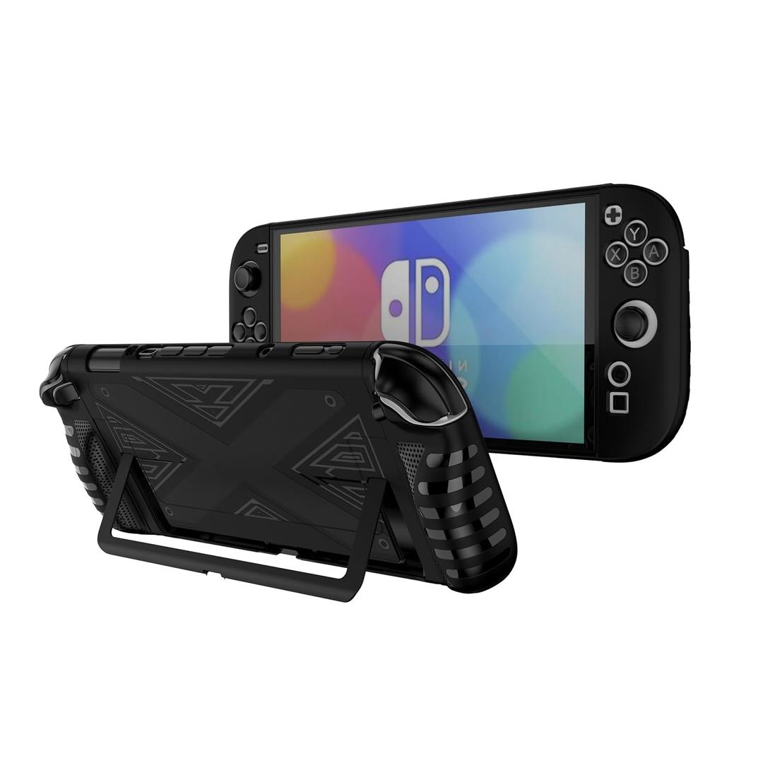 TGDPLUE Switch 2 Slim Case Set with 2 Joycon Thumb Grips, 2 Tempered Glass Screen Protectors, Detachable TPU Shell for Nintendo Switch 2 - Anti-Scratch, Anti-Slip, TV Dock Incompatible (black)