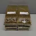 FOCUSLINE 300 Pack Disposable Gold Plastic Knives, Solid and Durable Plastic Cutlery Knives, Heavy Duty Disposable Utensil Silverware for Catering, Parties, Dinners, Weddings