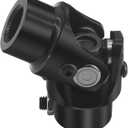 Steering Shaft Universal U Joint Automotive Replacement Universal Joints Coupler U-Joint Coupling (1, Black, 3/4"-36 Spline X 3/4" DD)