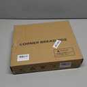 Corner Bread Box for Kitchen Counter, Bamboo Wood Large Capacity Bread Storage Bin with Acrylic Wavy Door Panel (Brown, Meduim) (Medium)