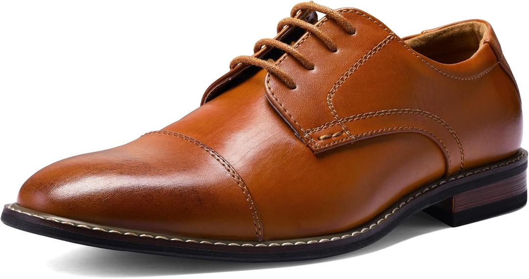 Men's Dress Shoes Formal Business Classic Lace Up Wingtip Oxford Shoes (11)