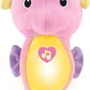 Fisher-Price Musical Baby Toy, Soothe & Glow Seahorse, Pink Plush Sound Machine with Lights & Volume Control for Newborns