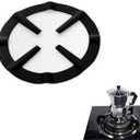 Universal Gas Stove Burner Heat Reducer Ring, Metal Stovetop Flame Diffuser, iron Guard Simmer, Protects pans Cookware Accessories, Cooker Plate, turkish coffee pot base holder 5.2 inches (1 pack)