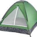 2 Person Outdoors Camping Tent with Rain Fly and Carrying Bag - Lightweight Outdoor Pop Up Tents for Camping Essentials, Music Festivals, Backpacking, Hiking, or Beach Shelter by Wakeman Outdoors (Green)