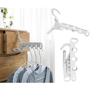 YZÉ Foldable Travel Drying Rack, Portable 5-Tier Collapsible Clothes Dryer Stand for Laundry, Ideal for Hotel, Cruise, Apartment, Dorm Room, Bathroom - 5 Pack