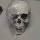 MOKRY PARTY Life Size Skeleton Skull for Halloween Decor Graveyard Outdoor White