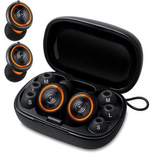 Senvok Ear Plugs for Sleeping Noise Cancelling with 50dB NRR - 3 Adjustable Noise Reduction Levels - Soft Reusable Silicone Hearing Protection Earplugs for Sleep, Work, Travel (Black)