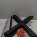 LUE BONA Vanity Stool  Square Linen Makeup Seat With Metal X Legs, Small Ottoman Chair for Makeup Room, Living Room, Bathroom  Modern Padded Foot Rest, Dark Gray