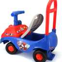 Kiddieland Spidey Ride-On Foot-to-Floor Vehicle with Foldable Handle, Interactive Dashboard Sounds & Toy Phone, for Toddlers 1236 Months, 55 lb Limit, Large