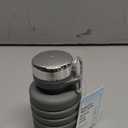 Jacent Collapsible Water Bottle, BPA-Free Silicone, 7.5-16 oz Capacity, with Clips for Backpack, Dishwasher Safe
