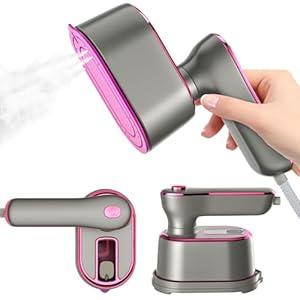 Travel Steamer Iron for Clothes Mini - Portable Ironing Machine Travel Small Size Portable Steame Travel College Dorm Home Essentials Steamer for Clothes (Light Grey)