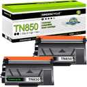 Compatible TN830XL Black Toner 2 Pack Replacement for Brother TN830XL TN-830 TN830 XL High Yield Toner Cartridge Use for HL-L2460DW DCP-L2640DW MFC-L2820DW MFC-L2900DW HL-L2480DW HL-L2400D HL-L2405W