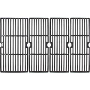 Hongso Porcelain Cast Iron Grill Grates for CharBroil Performance 5 Burners 463243519 463275517 463275717 463243518, 6 Burners 463274419 463274619 463274819 463274919 Models, G470-0002-W1, 4 Packs