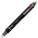 Baile Grip 5+1, 5 Color 0.7 mm Ballpoint Multi Pen & 0.5 mm Pencil With Eraser In Cap (BLACK)